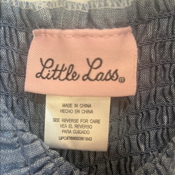 Little Lass Blue Textured Dress 3T - Picture 2 of 8